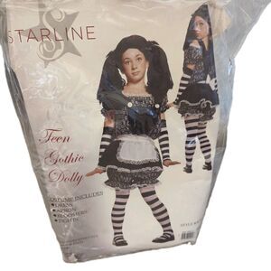 Starline Teen Gothic Complete Outfit Costume Size L Black/White MPN K3882